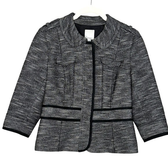 Halogen Women's Black and White Tweed Blazer Jacket - Picture 3 of 3